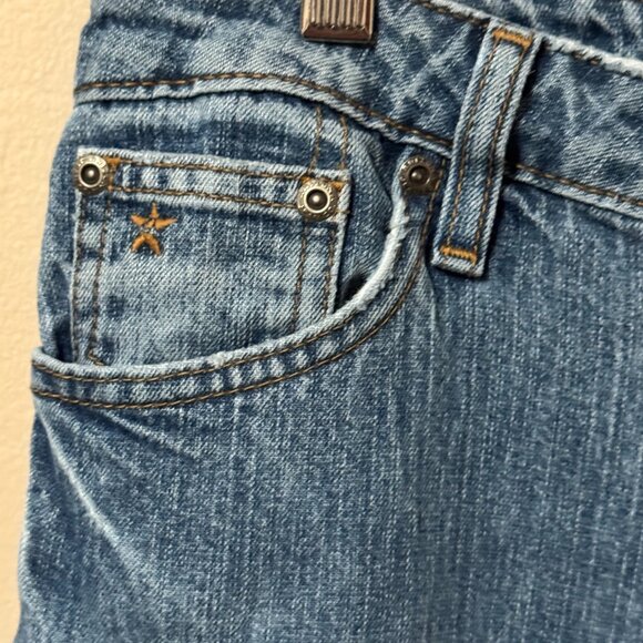 Y2K Arizona Jeans Women’s 9 Long Blue Bootcut Denim | Raw Hem Vintage Fit - Picture 5 of 8
